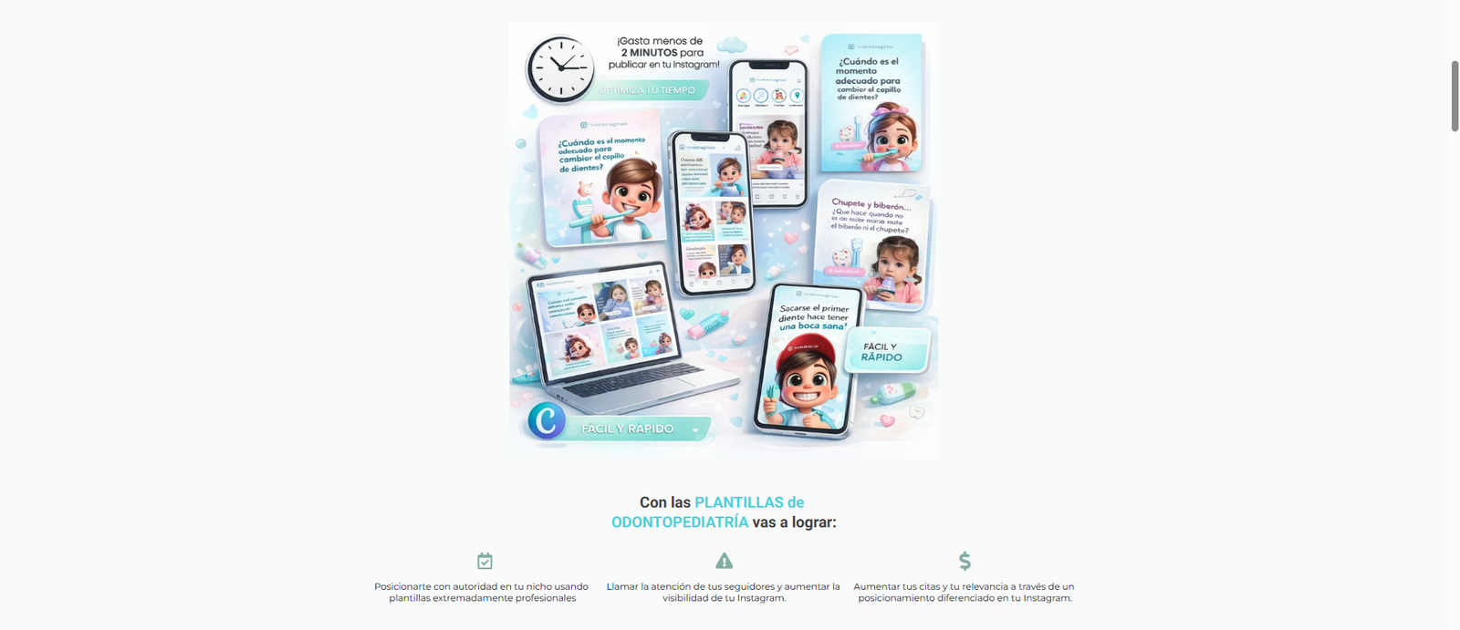Publicaciones de Instagram para odontopediatría